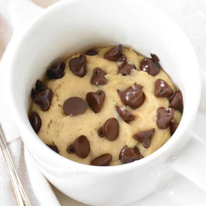 1 Minute Chocolate Chip Mug Cookie No Egg Baking Envy