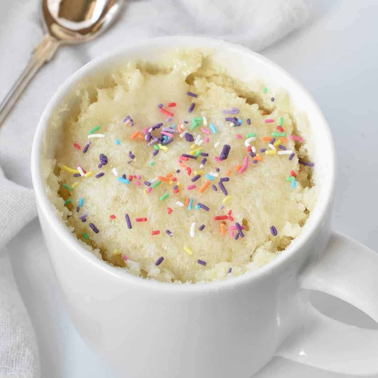 Vanilla Mug Cake 5 Minutes No Eggs Baking Envy